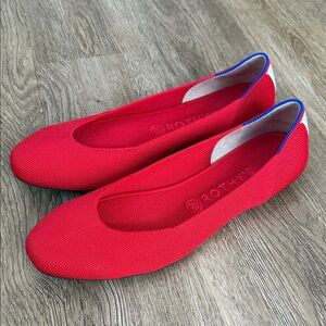 Rothy's Vibrant Red and Blue Flats